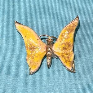 Yellow Butterfly Brooch